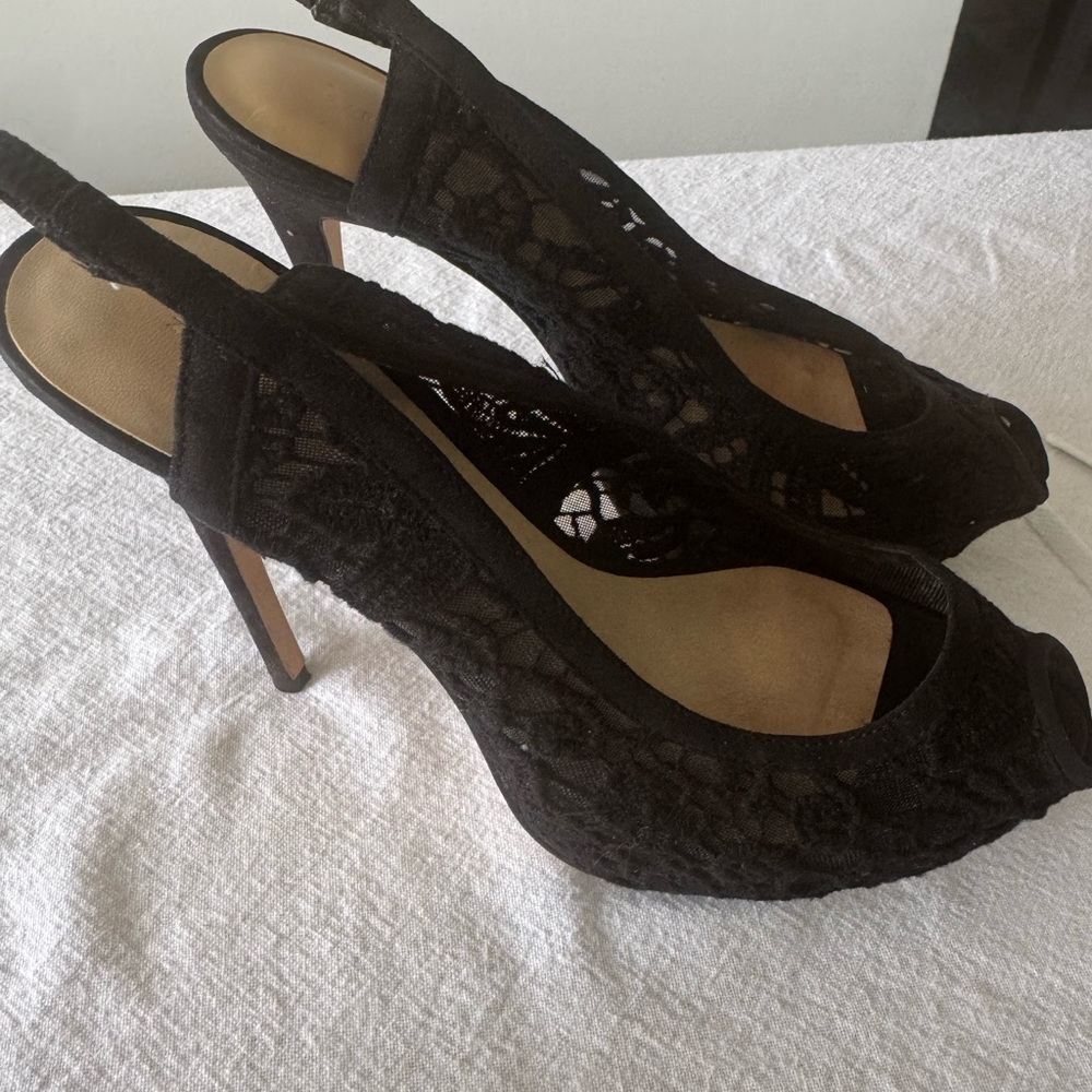 Zara Elegant Black Lace Women's Shoes
